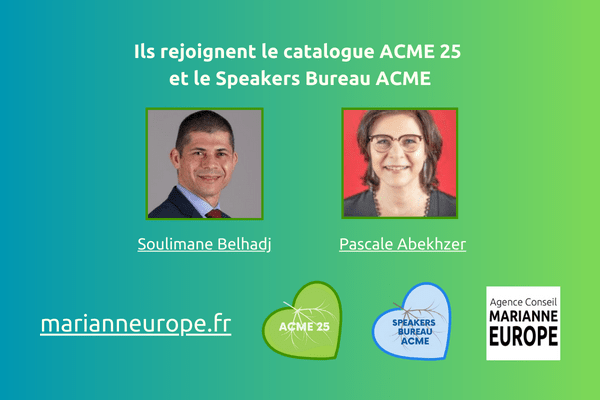 Soulimane Belhadj et Pascale Abekhzer rejoignent ACME 25
